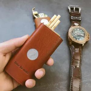 가죽 담배케이스 파우치 얇은 공예 궐련 연초 하드 슬림 일반 기본 담뱃갑