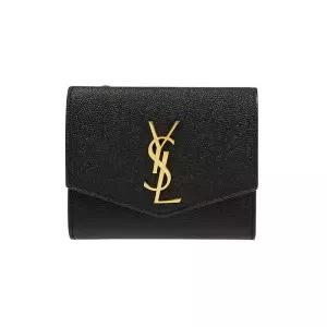 [명품] 26SS 금장 로고 업타운 컴팩트 반지갑 블랙 582296 1GF0J 1000