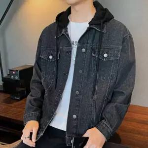 [룽스]탈부착 남성 기본 남자자켓 스타일 데님 청 자켓