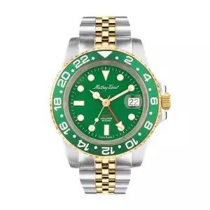 [MATHEY-TISSOT(메티티솟)]메티티솟 H903BBV 빈티지 GMT 투톤 헐크 그린 남성 메탈 시계