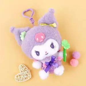 산리오 가방고리 네잎클로버 쿠로미 13cm 어린이장난