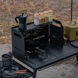 세트 바람막이 접이식 버너 블랙 4단 (WFHJK08)