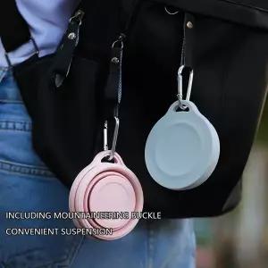 키보드스킨  걸이식 구멍이 있는 휴대용 야외 실리콘 접이식 컵 창의적인 컵 여행 휴대용 세척 컵 여행 180