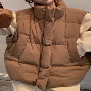 [예쎄](예쎄) 오버핏 하이넥 패딩 조끼(S5WVT043A)