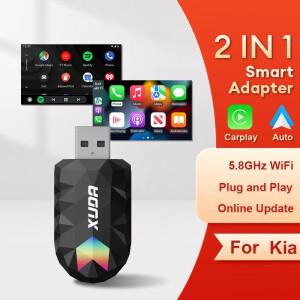 2024 XUDA 무선 카플레이 안드로이드 자동 연결 기아 호환 스포티지 K5 카니발 모닝 소울 셀토스 텔루라이