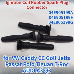 4개 04E 905199 H G 점화 코일 VW 캐디 CC 골프 Jetta Passat Polo Tiguan AUDI A3 Q3 용 고무 플매트 카펫