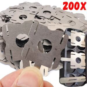 50/200pcs 18650 리튬 배터리 니켈 시트 교체 U 자형 스폿 용접 플레이트 도구 액세서리