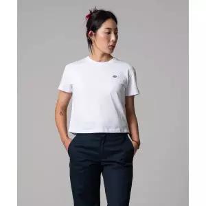 DICKIES 우먼스 로고 크롭 티셔츠 White 200944