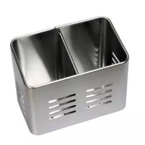 키친 스텐 수저통 물빠짐 수저꽂이 수저함 2칸 스텐수저통 티스푼통 티스푼수저통 티포크통 수저케이스