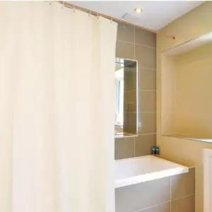 반투명 샤워 욕실커튼 대 방수커튼 가림막 샤워 욕조 미색 컬러 커튼