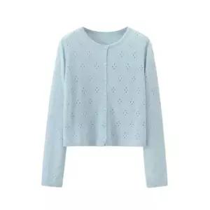 여성 가디건 여름 비치웨어 아우터 니트 얇은 원피스코디용 루즈핏 자켓 자외선차단