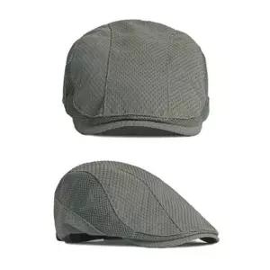 노인모자 남자 여름 중년 노인 베레모 메쉬 통풍 헌팅 캡 모자