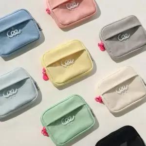 5색 1개 카드 홀더 케이스 투명 포켓 지퍼 미니 지갑