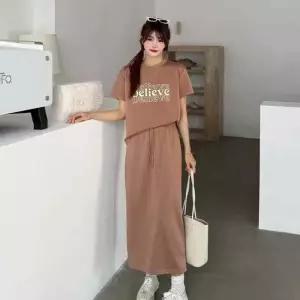 여름트레이닝 스커트셋업 투피스 반팔치마세트 빌리브스커트셋업