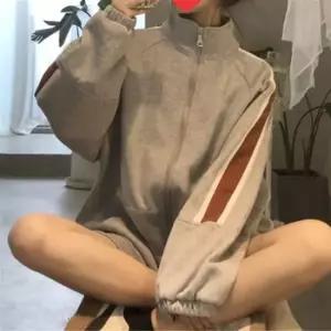 여성 옆라인 패션 집업 점퍼 1P 박스핏 포켓 간절기 봄점퍼