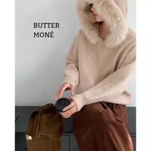 여성 미니멀 오버핏 후드 퍼카라 봄가을겨울 니트아우터 가디건 데일리 니트 탈부착