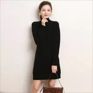 여자 4컬러 베이직 미디원피스 겨울 반목니트 이너