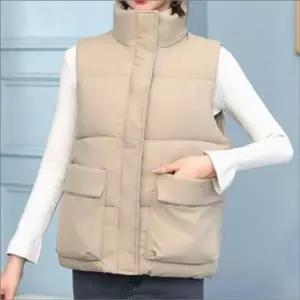 여자 데일리 경량 겨울 하이넥 패딩조끼 2색 이너 패쪼