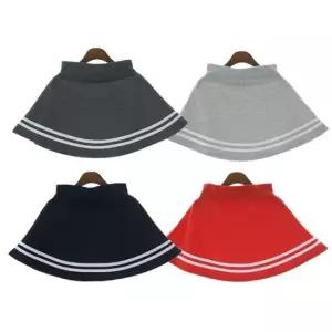 여성 밑단포인트 A라인 미니 스커트 1P 플리츠 치마 여자치마