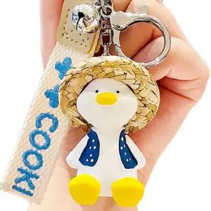 차키링 신상 오리 키홀더 캐주얼 백팩 액세서리 인형고리