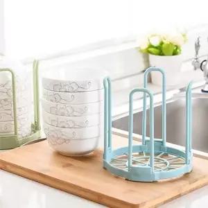 고품질 그릇 수납 정리대 블루 컬러 주방 주방용품 정리 홀더 (WFKGTDI)