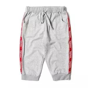 KING 레드 레터링 테이프 7부 밴딩 반바지 (WFKHYCR)