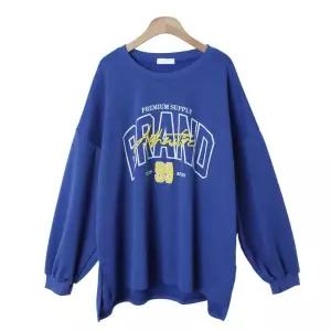 랜드프린팅박스맨투맨 BUO693M310 빅사이즈 사이즈에서 자유로운 그녀~