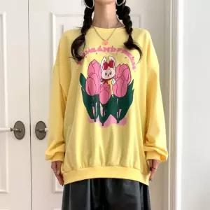 리본토끼프린팅맨투맨 MAO690M310 빅사이즈 사이즈에서 자유로운 그녀~