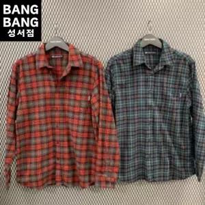 뱅뱅 HC04 가을겨울남성포켓카라 빨간체크면남방  NSL633