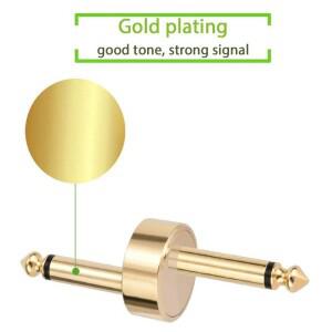 Rowin 기타 페달 커넥터 커플러 스트레이트 TS 구리 수 4 개