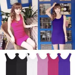 고품질 여름 미니 슬림 이너치마 이너 원피스 나시 붙 민소매원피스 (WFKHKXE)