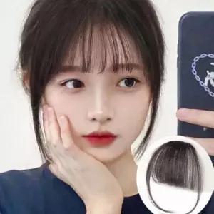 가발 내추럴 여자 뱅 자연스러운 앞머리 붙임머리 WFLPU7L