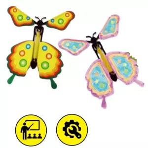 10인세트 고무동력나비 놀이키트 고무줄 나비만들기 초등 미술재료