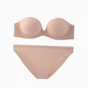 [Calvin Klein]UNDERWEAR CK 여성 푸쉬업 스트랩리스 브라팬티 세트 QF8252QF8253 CEDAR 697805