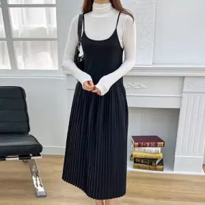 [유야]여성 레이어드 플리츠 주름 나시 롱 원피스 -FOP0590- 봄 여름