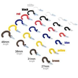 25pcs 플라스틱 덮여 녹 방지 그림  식워터 램프 라이트 커튼 커튼 아이 볼트 스크류 인 천장 L C 머그 행