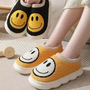 [하프클럽/]스마일 털 윈터 실내화 거실 따뜻 사무실 방한 거실화