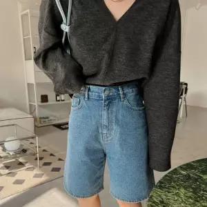 하이웨스트 5부 데님  청반바지 (13051242)