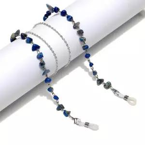 라피스 라줄리 청금석 체인 안경줄 마스크스트랩 실버 (WFKILID)