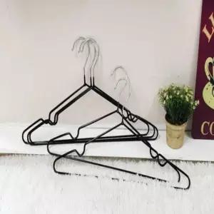 논슬립 옷걸이 PVC코팅 상의용 티셔츠 걸이 블랙 컬러 (WFKIOHE)