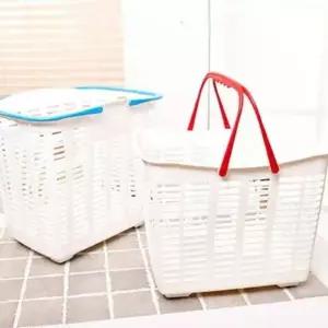 사각 세탁 바구니 대형 색상 랜덤 세탁물 수거함 다용도 수거 (WFKIOMZ)