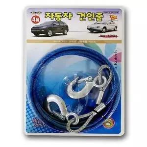 자동차 견인줄 4m 차량 안전 와이어 견인용 로프 긴급출동 견인장비 (WFKJI4Q)