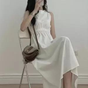 롱원피스 밴딩 원피스 허리 여름 셔링 민소매 휴양지 WFLQMW2