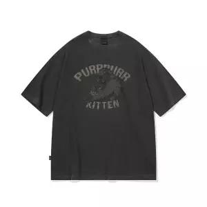 꼼파뇨 키튼 패치 피그먼트 반팔티 반팔 티셔츠 상의 스모크블랙 CP25SD19 4115362