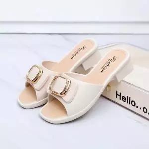 인기상품 여성용 클래식스타일오픈토 이지 듀얼컬러 버클힐 샌들 [WFLKO2K_260118]