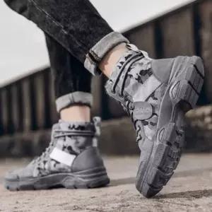 남성화 발목 스타일하이탑 운동화 밀리터리 카모패턴 워커 (WFKK6LT)