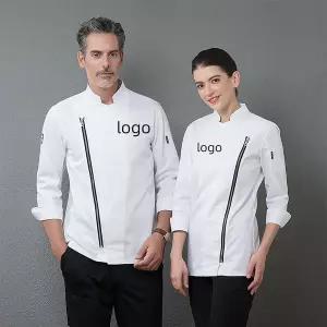 조리복 셰프복 요리복 주방복 주방 작업복 남여공용공용 긴 셰프 유니폼 이름 자수 로고 프린팅 셔츠 자켓