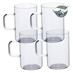 투명 바형 머그컵 500ml 유리컵 음료컵