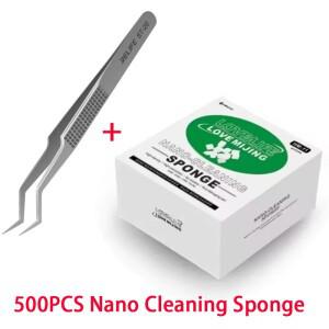 500pcs MIJING HM-11 나노 청소 스폰지는 휴대 휴대폰 스크린 프레임 카메라 도구 용 마더 보드 칩을 쉽게