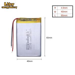 스마트 홈 MP3 스피커용 폴리머 배터리 454065  dvr GPS mp3 mp4  휴대폰 핸드폰  리튬 이온 1500mah  3.7V